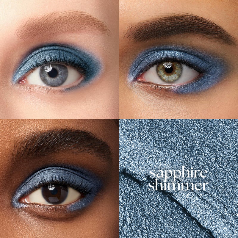 Julep Eyeshadow 101 Cream-to-Powder Waterproof Shadow Stick â€“ Sapphire Shimmer â€“ Long-Lasting, Crease-Proof, Jewel Toned Blue Shimmer Cream Eyeshadow with Built-in Smudger - Image 2