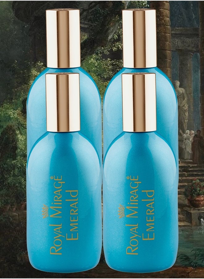 ROYAL MIRAGE 4 Pieces Royal Mirage Emerald Perfume For Unisex 120ml EDC  - Image 1