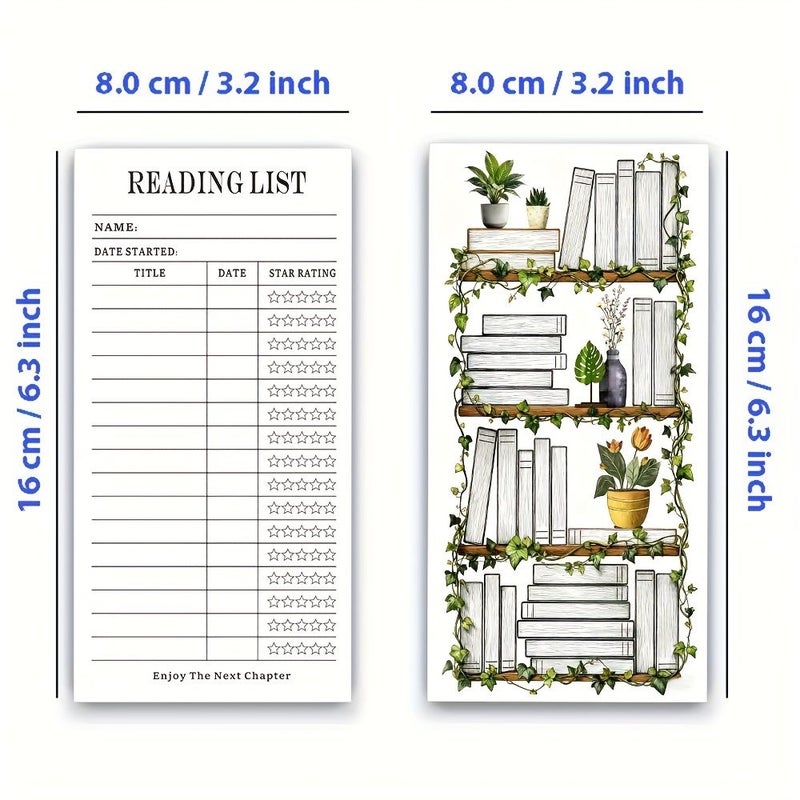 20pcs Double Sided Bookmark Reading Log Type B For Book Lovers Students Teachers - Image 2