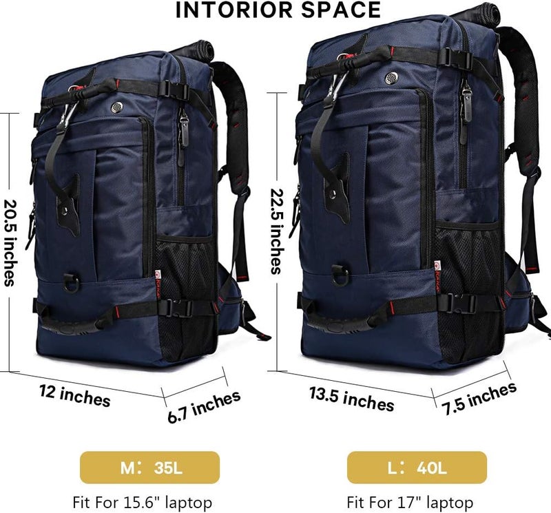 KAKA Travel Backpack, Carry On Backpack Durable Convertible Duffle Bag Fit for 15.6 Inch Laptop for Men and Women(Medium 35L) - Image 5