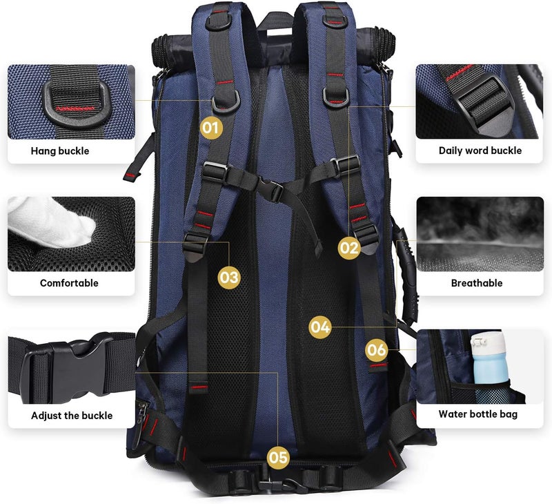 KAKA Travel Backpack, Carry On Backpack Durable Convertible Duffle Bag Fit for 15.6 Inch Laptop for Men and Women(Medium 35L) - Image 4