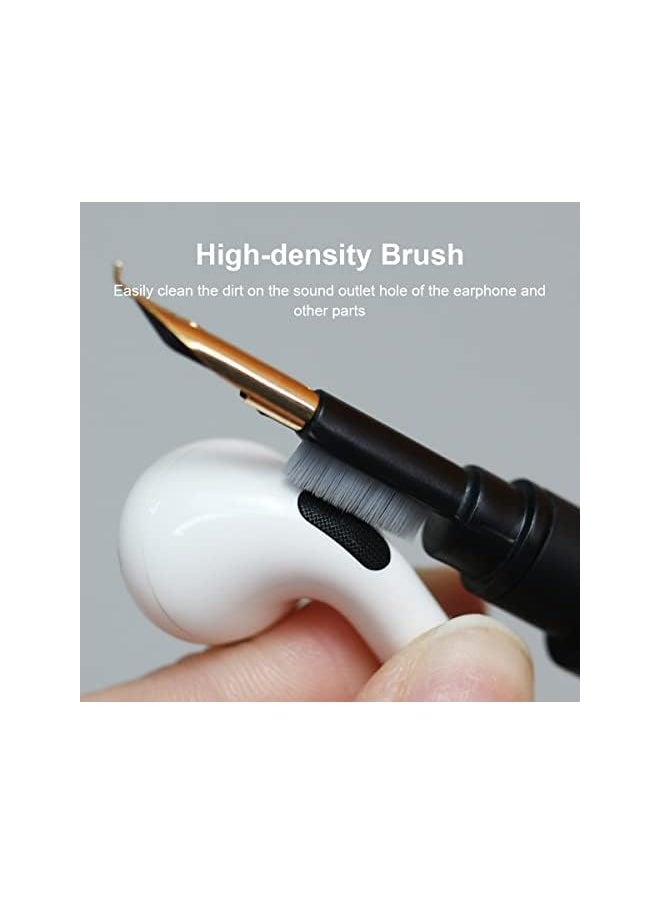 Hagibis - Cleaning Soft Brush Keyboard Cleaner 5 In 1 Multi Function Computer Cleaning Tools Kit Corner Gap Duster Keycap Puller Remover Multi Brush For Pc Laptop Air Pods Pro Camera Lens Black - Image 1