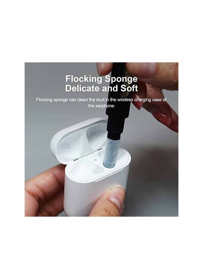 Hagibis - Cleaning Soft Brush Keyboard Cleaner 5 In 1 Multi Function Computer Cleaning Tools Kit Corner Gap Duster Keycap Puller Remover Multi Brush For Pc Laptop Air Pods Pro Camera Lens Black - Image 1