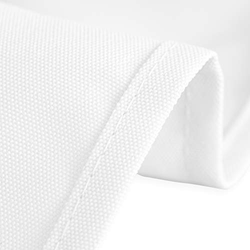 LTC LINENS LinenTablecloth 60 x 102-Inch Rectangular Polyester Tablecloth White - Image 2