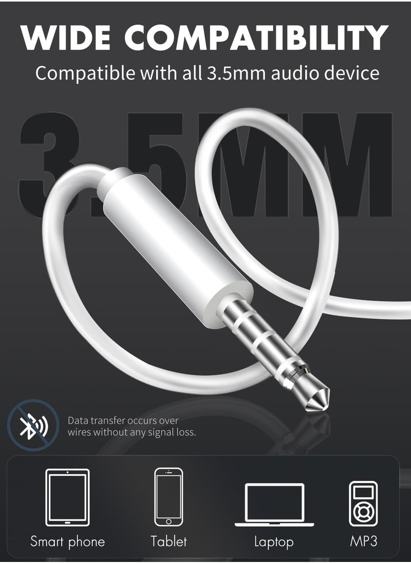 General - Wired Earbuds,【Ultra clear calls & no noise】 Headphones Earbuds Wired 3.5mm, in-Ear Earphones with Mic, Compatible with iPhone/iPad/Android/Laptop/PC 【2 Pack - Image 1