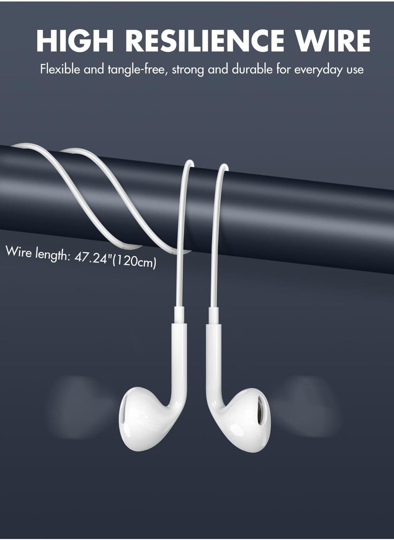 General - Wired Earbuds,【Ultra clear calls & no noise】 Headphones Earbuds Wired 3.5mm, in-Ear Earphones with Mic, Compatible with iPhone/iPad/Android/Laptop/PC 【2 Pack - Image 1