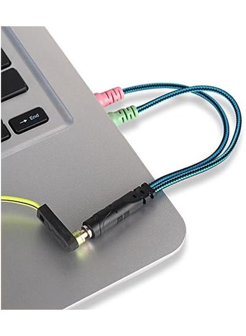 KOTION EACH Female To Male Headset And Microphone Y Splitter Cable Multicolour - Image 4