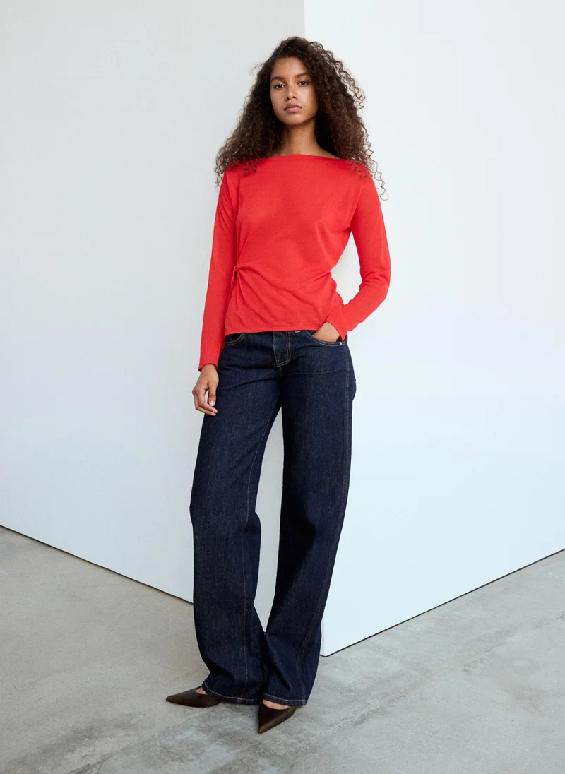Fine Knit Bow Jumper
