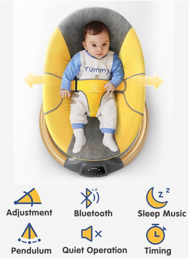 Super ZYouth Smart Baby Swings for Infants to Toddler, Electric Baby Rocker Chair with Remote Control, Removable Dinner Plate, Mosquito Net, 4 Ways Swings, 3 Timer Settings, Electric Bouncer for Baby 0-36 Month  - Image 3