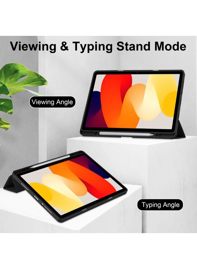 general Case for Redmi Pad2 11 Inch (2025 ) with Pen Holder, Clear Clear Back Hard PC, Slim Protective Case Trifold Stand - Image 3