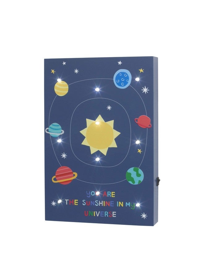 NoJo Navy Orange Yellow Blue Solar System You Are The Sunshine In My Universe Lighted Wall Décor (3337935) - Image 3