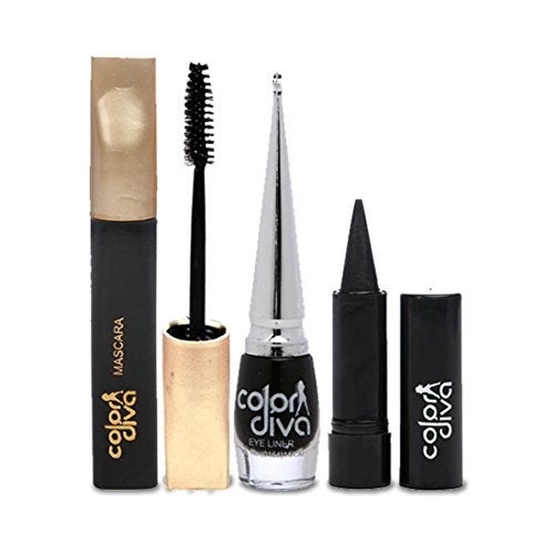 Color Diva Makeup Combo Included 2 Lipstick, 2 Nail Paint, 1 Mascara, 1 Kajal, 1 Compact, 1 Foundation, 1 Eyeliner | Full Coverage, Smooth Finish & Vibrant Kit For Women - Image 4
