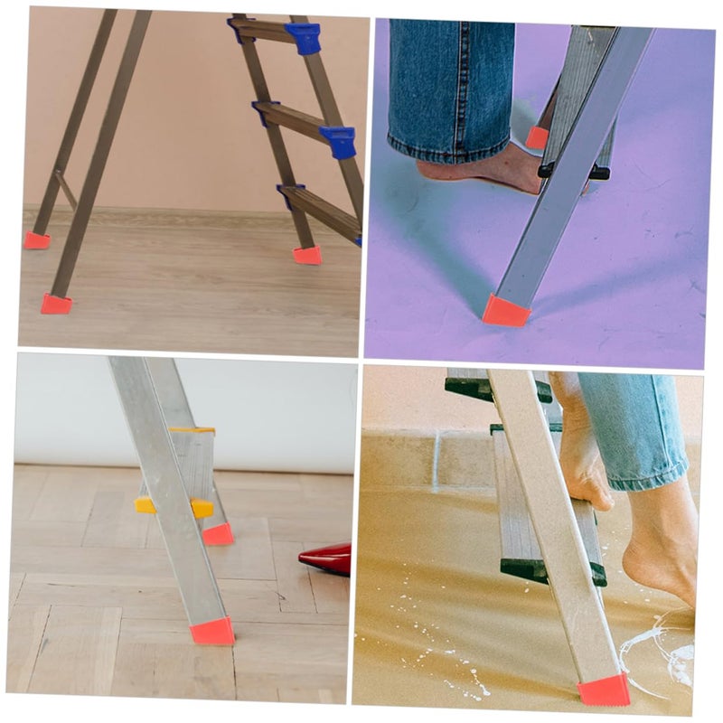 Non Slip Rubber Ladder Foot Protectors Pads for Bunk Bed Stairs Safety Covers - Image 4