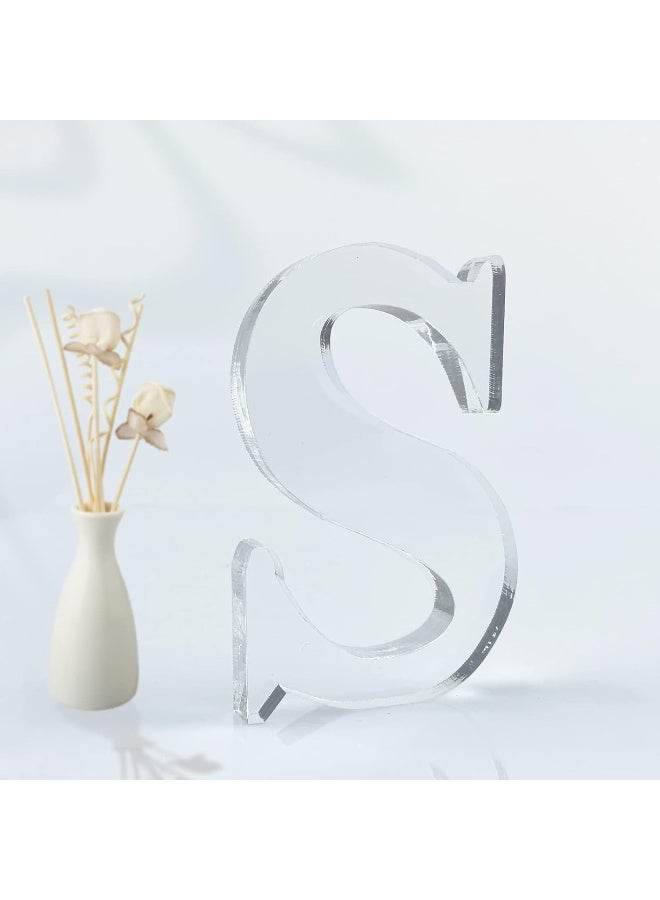 TPGP 4 Inch Designable Acrylic Letters Unfinished Acrylic Letter For Wall Decor Decorative Standing Letters Slices Sign Board Decoration For Craft Home Party Projects (S) - Image 1