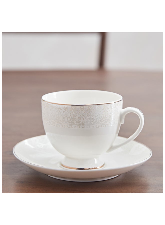 Home Box كوب شاي وصحن ساندرا 12 × 9 × 9 سم  - Image 1