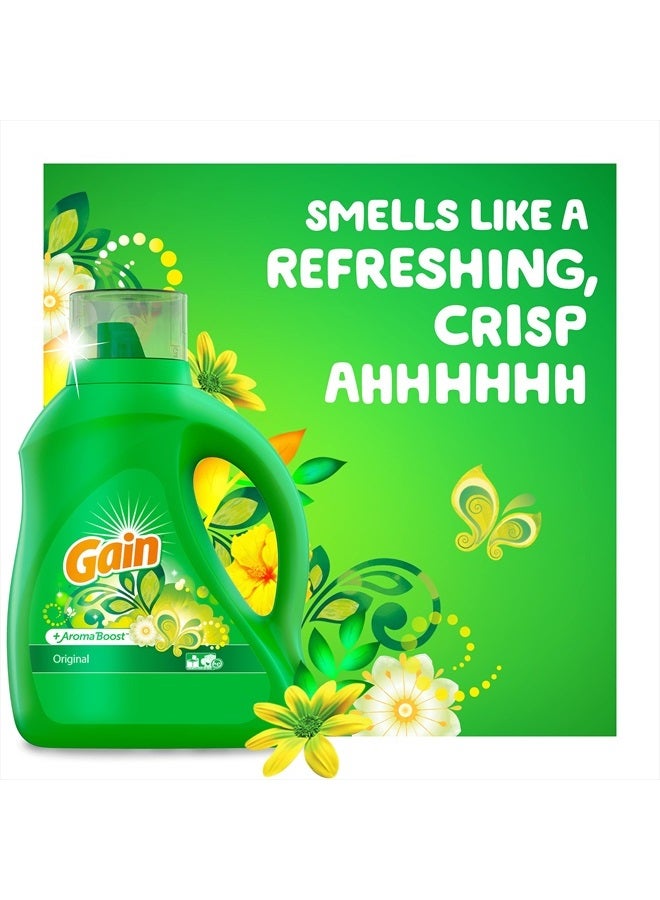 Gain Laundry Detergent Liquid Soap Plus Aroma Boost, Original Scent, He Compatible, 90 Loads Total, 65 Fl Oz (Pack Of 2) - Image 4