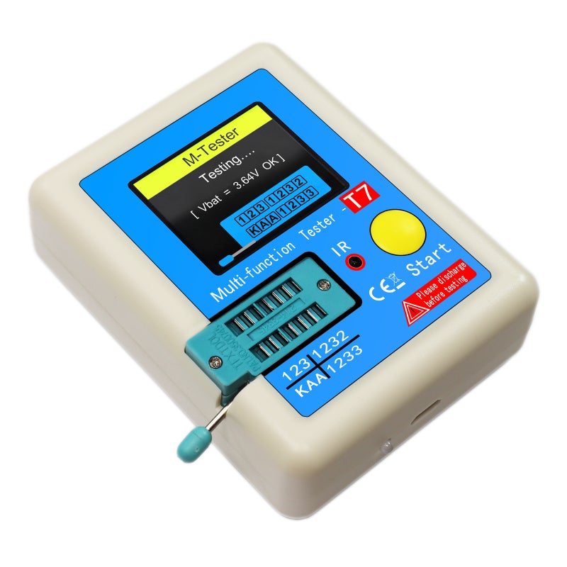 Transistor Tester Blue Automatic Self-Calibration - IR Remote Decoding Capacitance Resistor Detector for Electronic Component Testing - Image 3