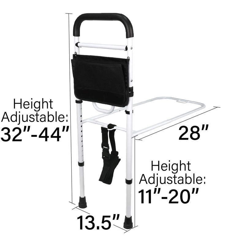 Vaunn مقبض دعم سرير قابل للتعديل من فاون الطبية (اجتاز معيار السلامة ASTM F3186–17) ودرابزين حماية اليد، سلامة واستقرار بجانب السرير (تجميع بدون أدوات) - Image 2