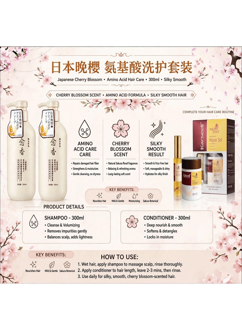 Karseell Complete Hair Care Set – Shampoo, Conditioner, Hair Mask & Hair Serum A complete daily hair-care collection designed to cleanse, condition, deeply nourish, and smooth your hair while helping enhance softness, manageability, shine, and a healthy-looking finish from roots to ends. - Image 5