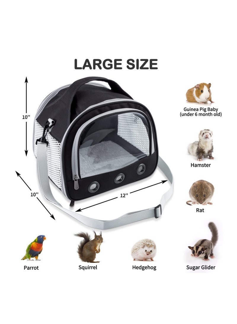 SYOSI - Small Animal Carrier Bag Guinea Pig Carrier Large Size,Portable Bag with Strap for Hedgehog Squirrel Chinchilla (Upgraded Version) - Image 1