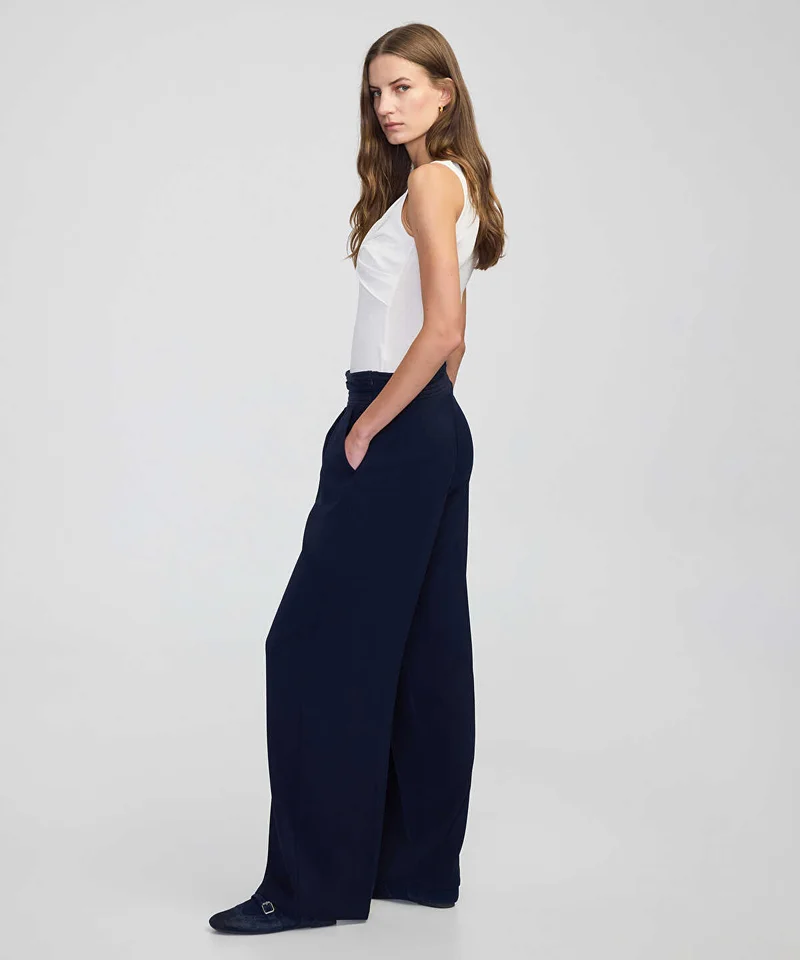 ايبيكيول Mixed Wide-Leg Trousers with Belt