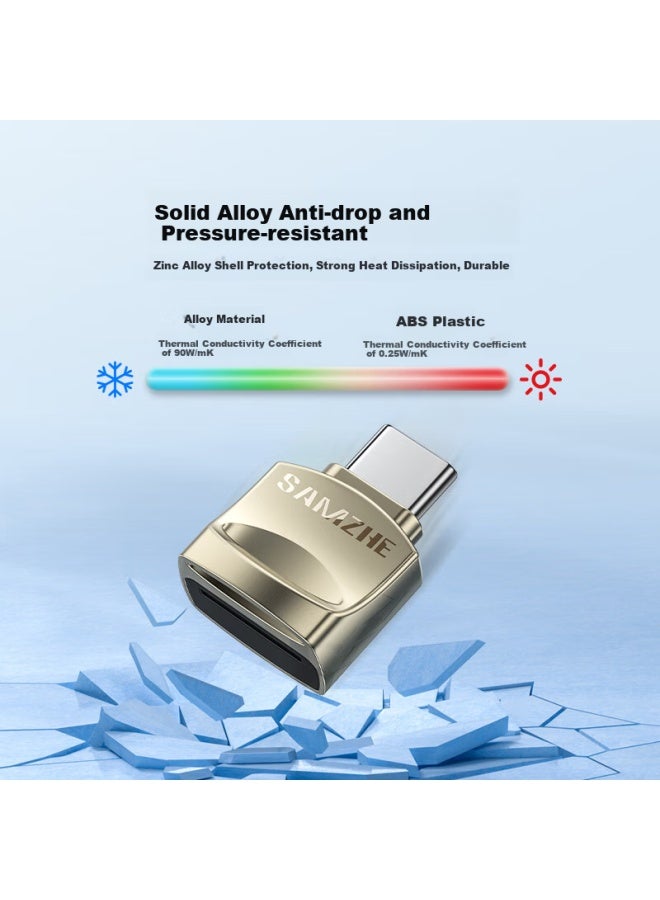 Samzhe Type-c To Tf Card Reader High Speed For Android Apple 16/15 Huawei Computer Tablet Connector Mini Converter Micro Sd Memory Card Multi-in-one - Image 5