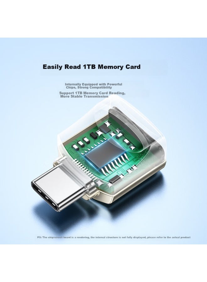 Samzhe Type-c To Tf Card Reader High Speed For Android Apple 16/15 Huawei Computer Tablet Connector Mini Converter Micro Sd Memory Card Multi-in-one - Image 3