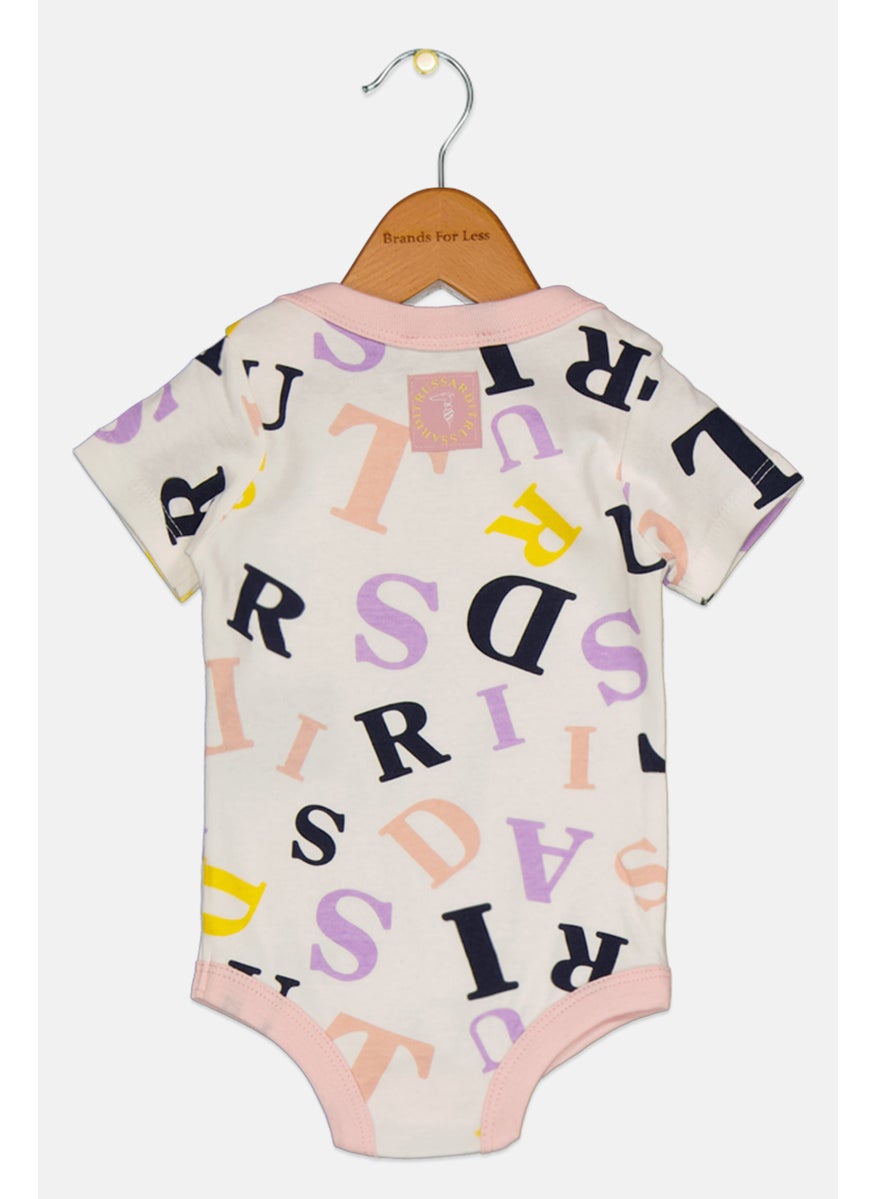 TRUSSARDI Toddlers Girl Allover Print Short Sleeves Bodysuit,  Multicolor  - Image 2