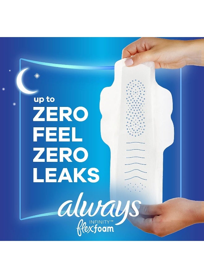 Always Infinity Feminine Pads for Women, Size 5 Extra Heavy Overnight, with wings, unscented, 30 Count - Image 2