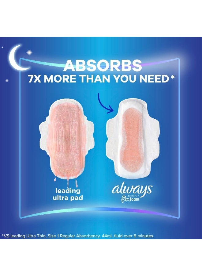 Always Infinity Feminine Pads for Women, Size 5 Extra Heavy Overnight, with wings, unscented, 30 Count - Image 3