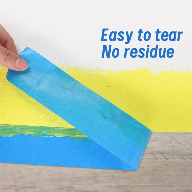 Fyguard 5 Rolls Painters Tape 2 Inch Wide, Blue Painters Tape Bulk 1.89In Ã— 55Yd Ã— 5 Rolls Blue Tape, Multi-Surface Masking Tape for Wall Painting Edge Treatment DIY Crafts, Total 275 Yards - Image 5