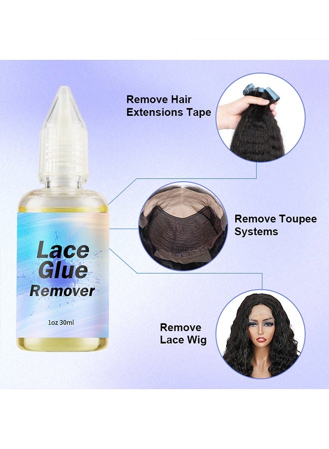 WodeMate 38ml Lace Glue and 30ml Lace Glue Remover Set, Lace Wig Glue Safe Non-Toxic Glue, Waterproof Invisible Bonding, Perfect Combination For Front Lace Wigs - Image 3
