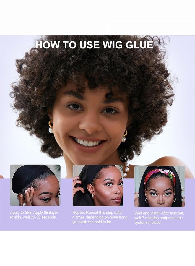 WodeMate 38ml Lace Glue and 30ml Lace Glue Remover Set, Lace Wig Glue Safe Non-Toxic Glue, Waterproof Invisible Bonding, Perfect Combination For Front Lace Wigs - Image 4