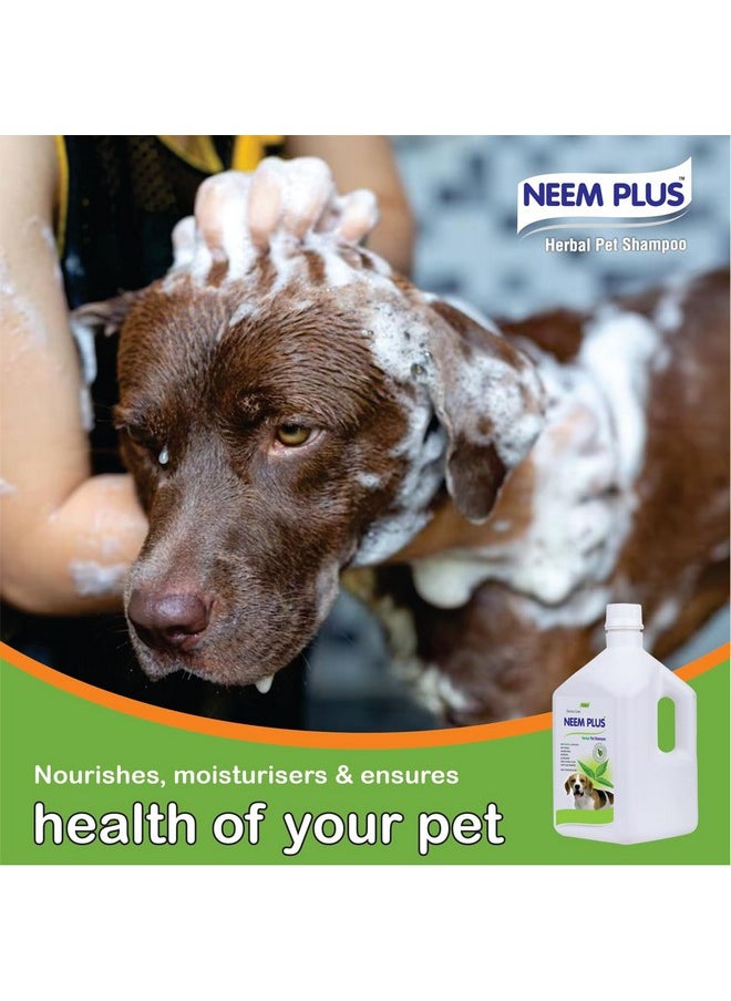 PIL Neem Plus Herbal Pet Shampoo 1000Ml | Puppy Safe Shampoo | Anti-Fungal, Anti Ticks And Fleas, Antibacterial, Antiseptic & Ph Balanced Dog Shampoo | Regular Use Coat Cleansing Shampoo For Pets  - Image 2
