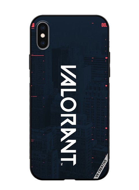 Protective Case Cover For Apple iPhone XS Max Valorant Design Multicolour