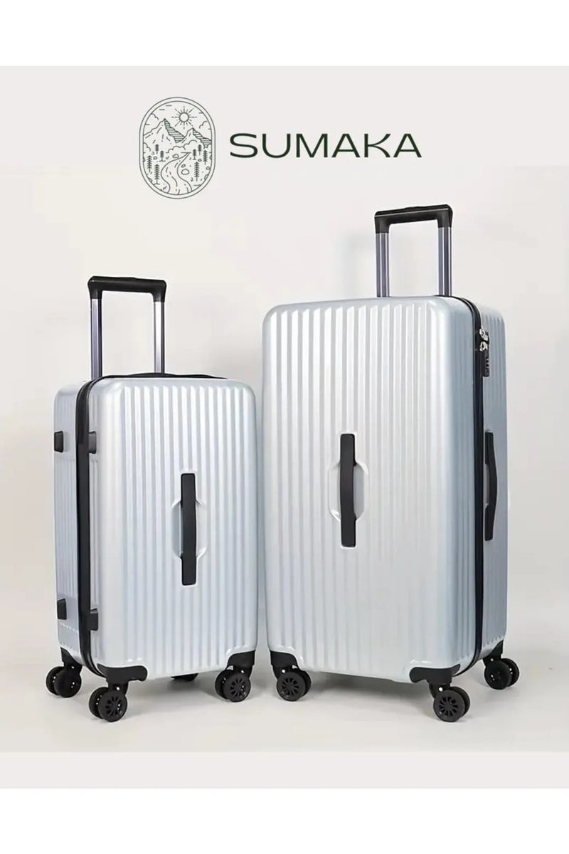 SUMAKA حقائب سفر ABS+PC مع عجلات دوارة 360° وقفل TSA، مجموعة من 2 قطعة: 22"+26" بوصة - Image 1