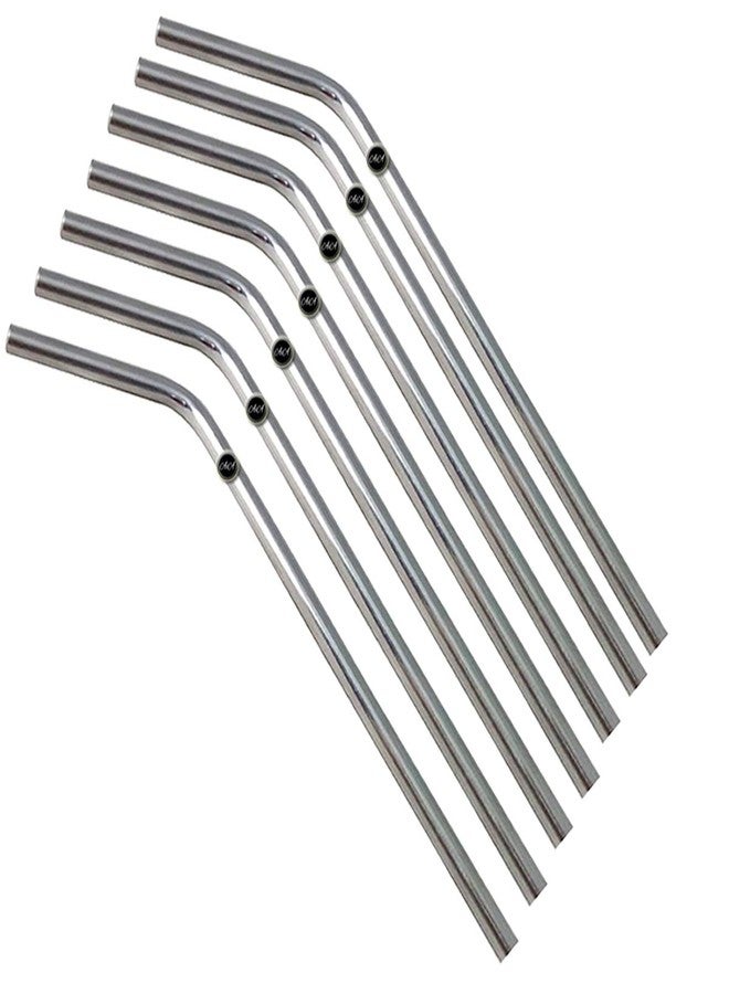 AIA India Bent Drinking Stainless Steel Straws, Bar Accessories | Length 8.00 INCH | Set of 8 - Image 2