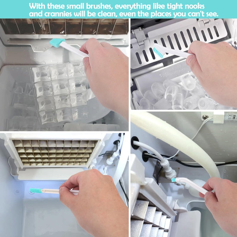 PalkSky Palksky Ice Maker Cleaning Brush Set, Ice Machine Cleaning Tools - 2Pcs Drain Pipe Brush Nylon Bristles with 8Pcs Crevice Cleaning Brush  - Image 3