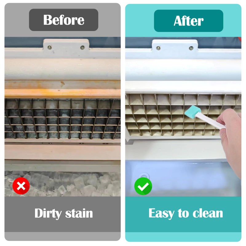 PalkSky Palksky Ice Maker Cleaning Brush Set, Ice Machine Cleaning Tools - 2Pcs Drain Pipe Brush Nylon Bristles with 8Pcs Crevice Cleaning Brush  - Image 2