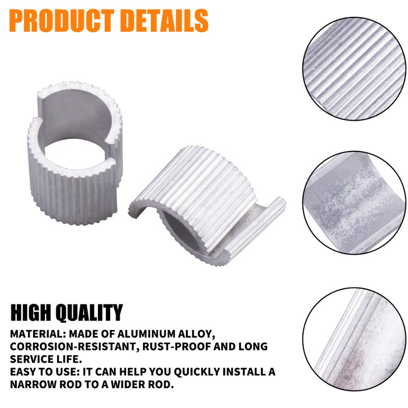 MWMNUN 8pcs Handlebar Shim 7/8"" Handlebars to 1"" Motorcycle Handle Bar Spacer Conversion Shims with Handlebar Mounts Risers Clamp Conversion Shims Reducer Spacers - Image 3