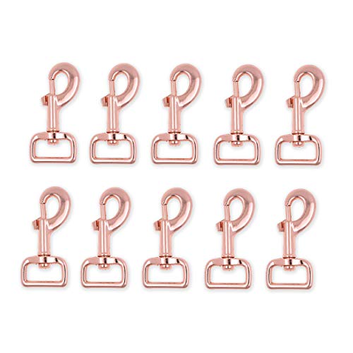 Mandala Crafts Swivel Snap Hooks Heavy Duty Trigger Clip Clasps for Dog Leashes, Bags, Backpacks, Straps, Harnesses, 10 Pieces 3.25 Inches Rose Gold - Image 1