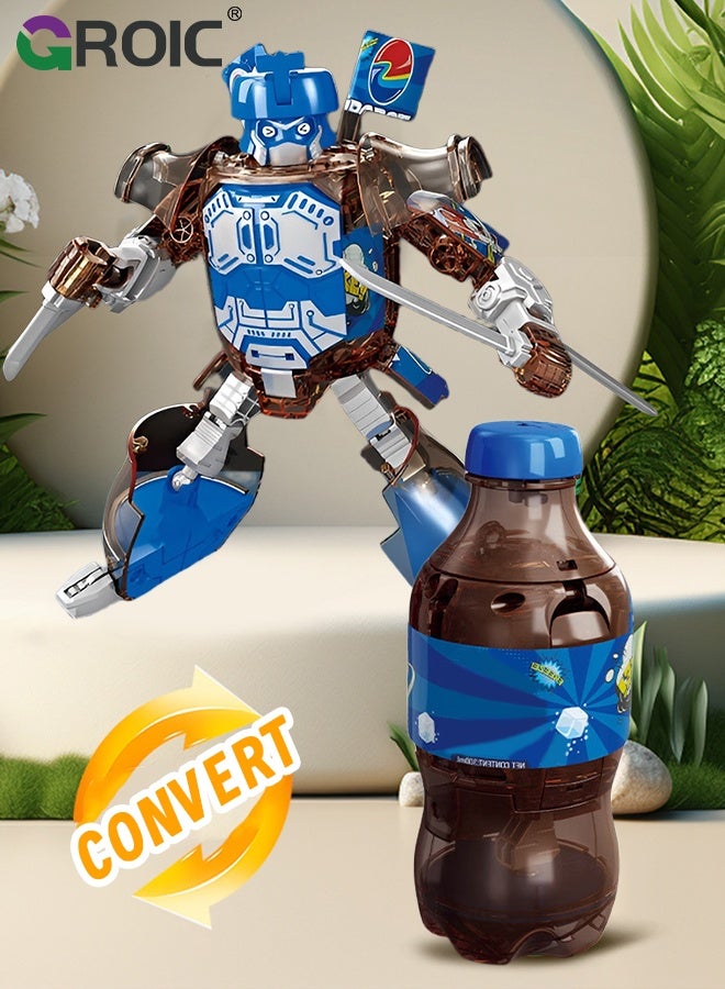 GROIC Transformable Soda Can Robot Toy,Bottles Transformer Robot Toys,Beverage Bottles Transformer Robot Toys, Soda Robot Toys Figures, Transforming Robot Figures - Image 4