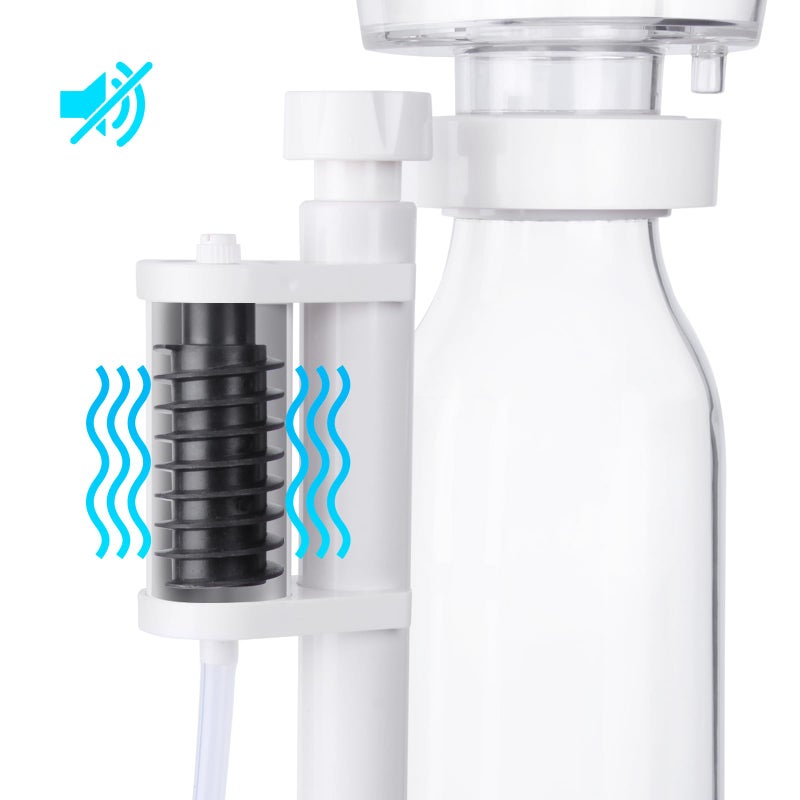 IOAOI Protein Skimmer for Saltwater Aquariums, for Fish Tanks up to 110 Gallons, DC Needle-Wheel Pump, In Sump Use - Image 4