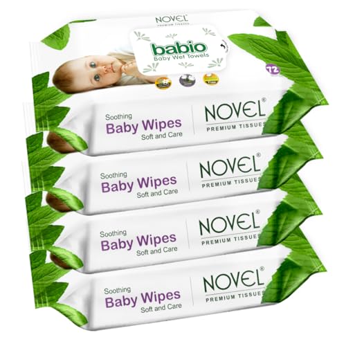 NOVEL Baby Wet Wipes (Pack of 4-72 Sheet) - Image 1