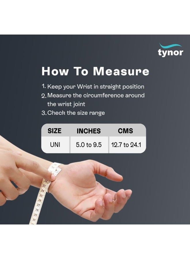 TYNOR Thumb Spica Splint, for Thumb Support and Immobilization | for Injury, Arthritis, and Tendonitis Relief, Breathable & Adjustable Thumb Brace for Men & Women | (Universal Size, Grey) - Image 2