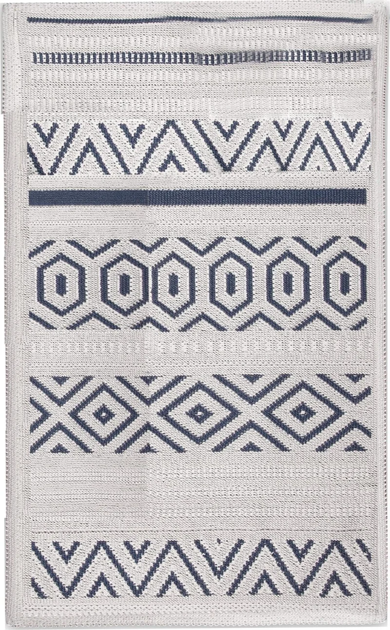 Bluenity Hat Natural Cotton Bathroom Rug 50X80 cm - Navy Blue