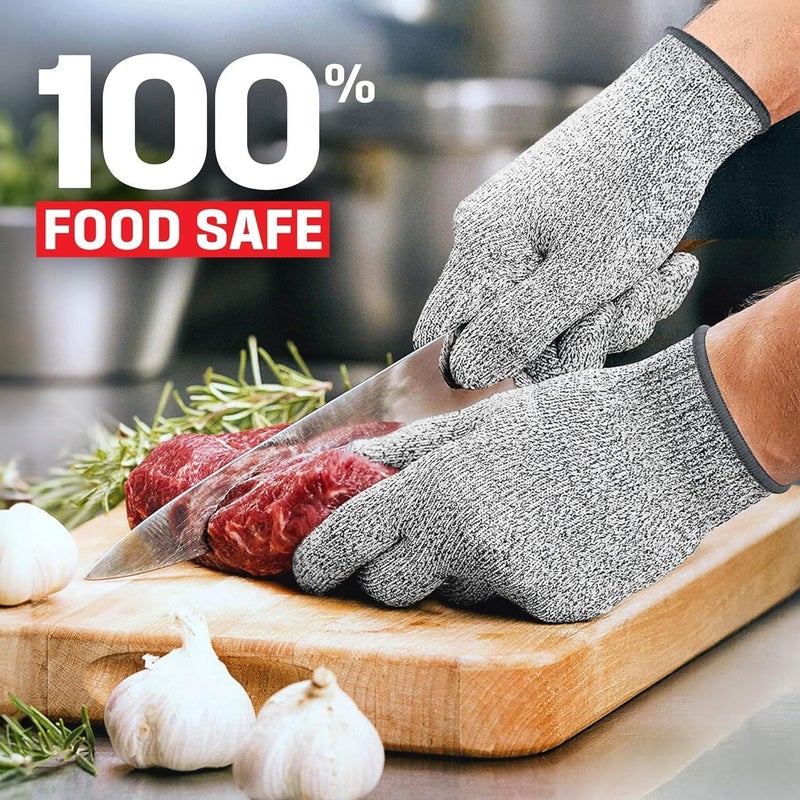 UREVO Cut Resistant Gloves Level 5 Protection - HPPE Safety Gloves for Kitchen and Industrial Use - Image 4