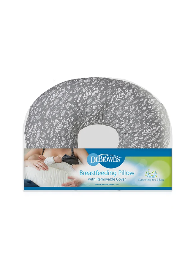 Dr. Brown’s Breastfeeding Pillow With Cover, Grey