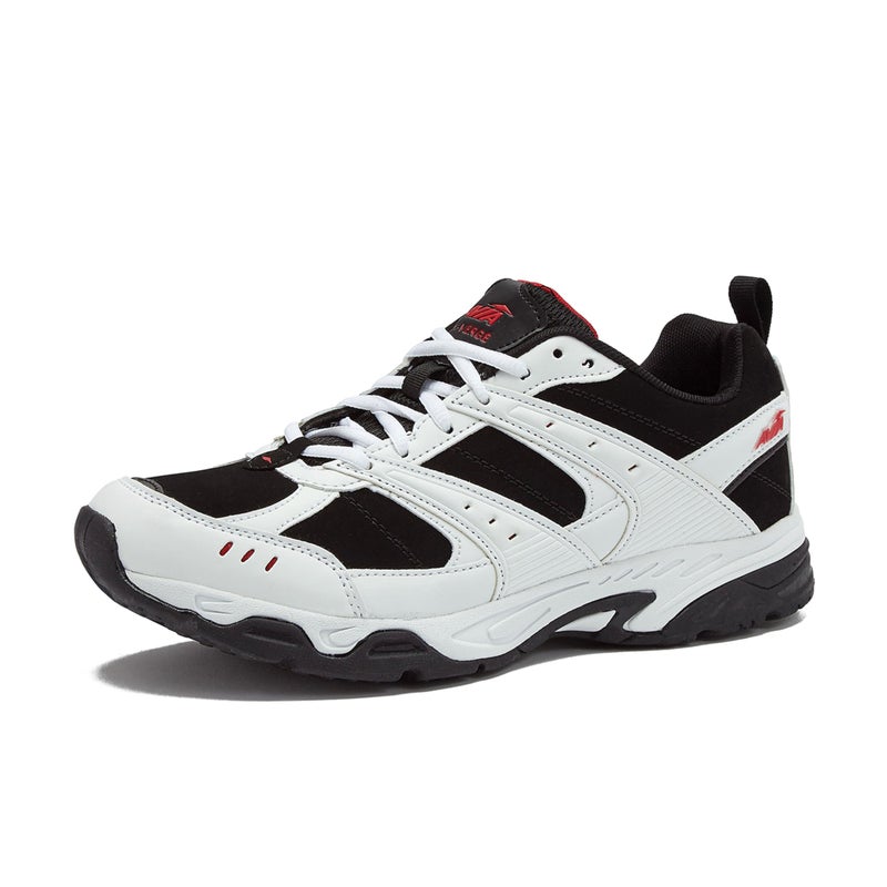 Avia Avi-Verge Mens Sneakers - Cross Trainer Mens Tennis Shoes, Pickleball or Walking Shoes for Men, White/Black/Red, 11 Medium