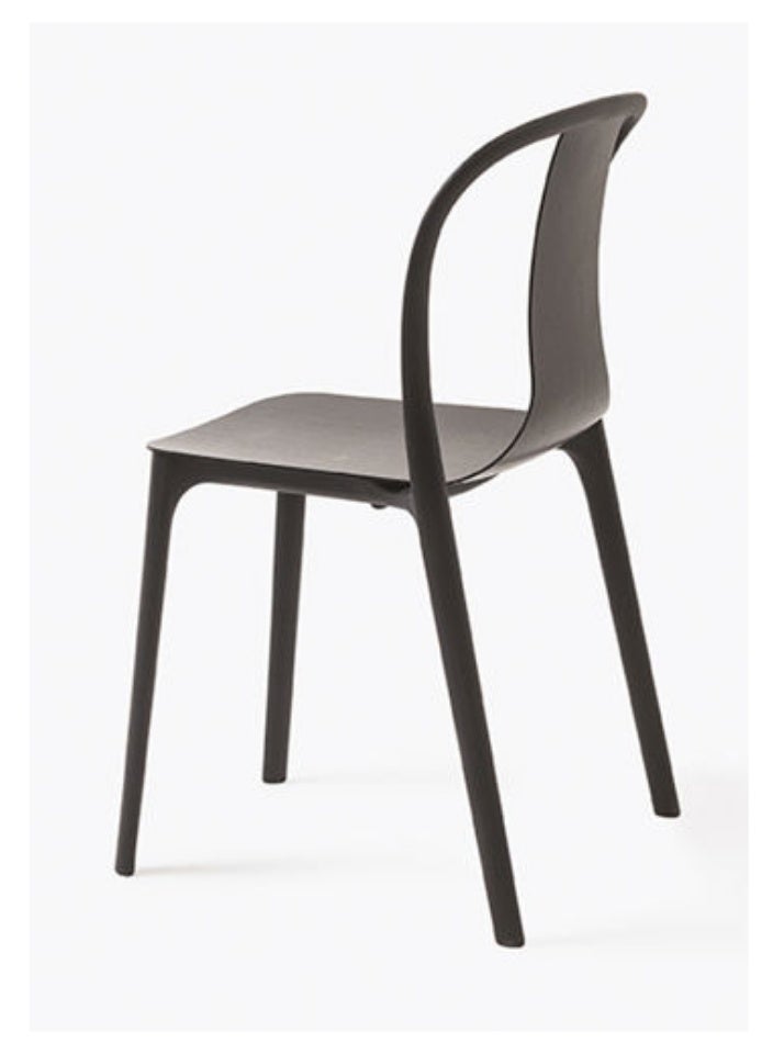 SMART HOME Set of 2 Fiber Chairs with Modern Design and Sturdy Legs - 45x45x80 cm | Durable Seat for Offices, Dining Rooms, Coffee Shops, Gardens, and Outdoor Lounges - Image 2